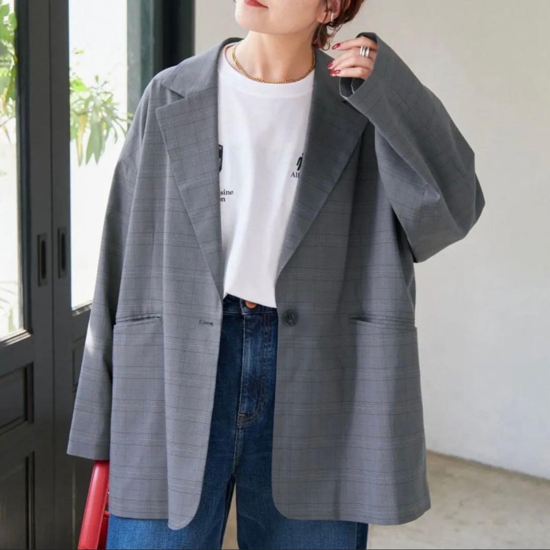 owl様　2024✨Spick & Span チェックルーズジャケット　38