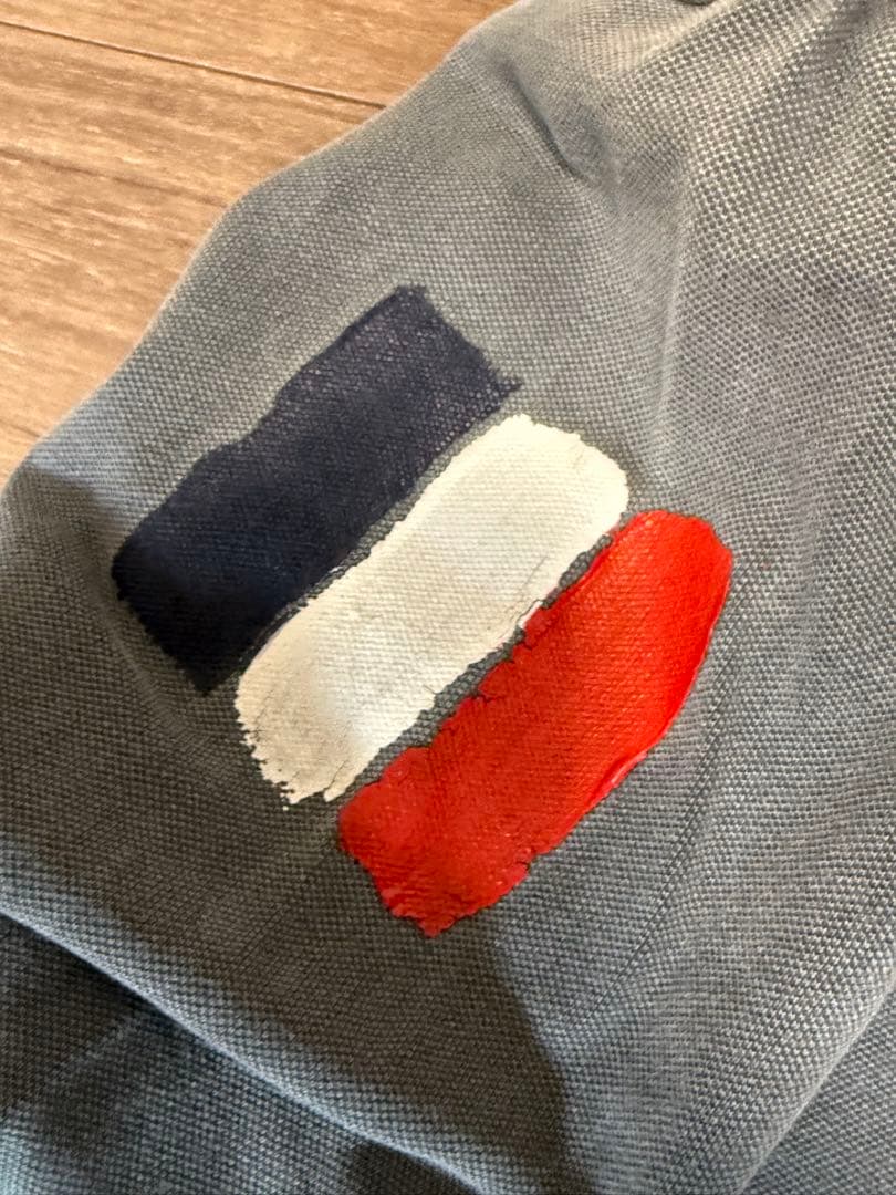 正規品◇MONCLER グレー ポロシャツ　ペイント加工