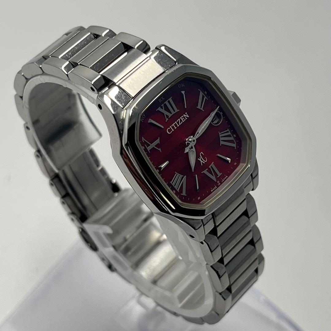 二次電池交換済 極美品 シチズン クロスシー xC エコ・ドライブ ワインレッド