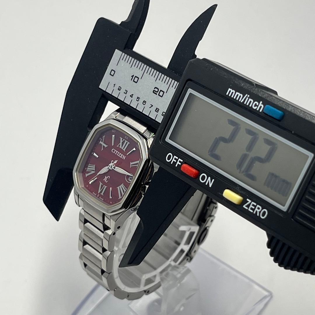 二次電池交換済 極美品 シチズン クロスシー xC エコ・ドライブ ワインレッド