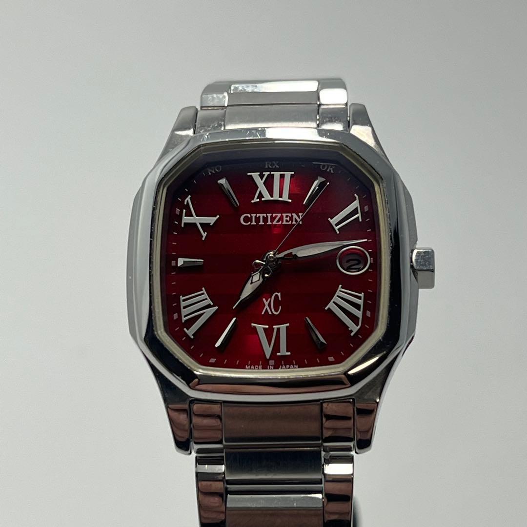 二次電池交換済 極美品 シチズン クロスシー xC エコ・ドライブ ワインレッド