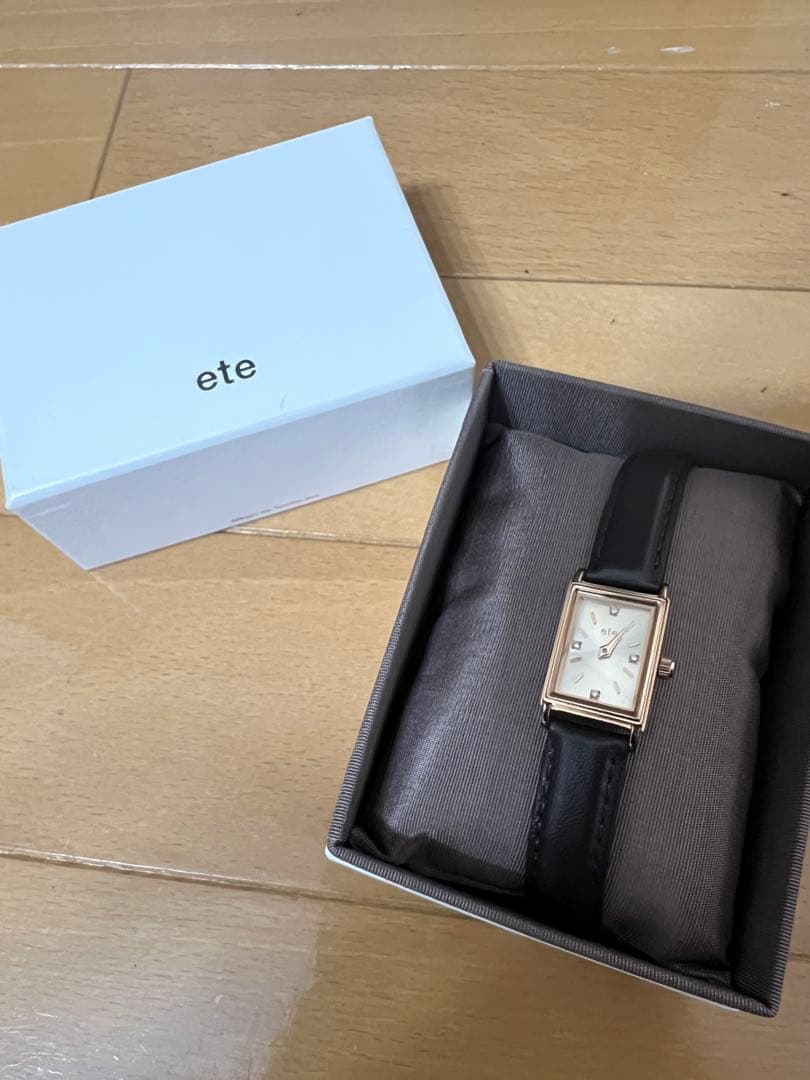 ete ウォッチ レクタングルフェイス ダイヤモンド