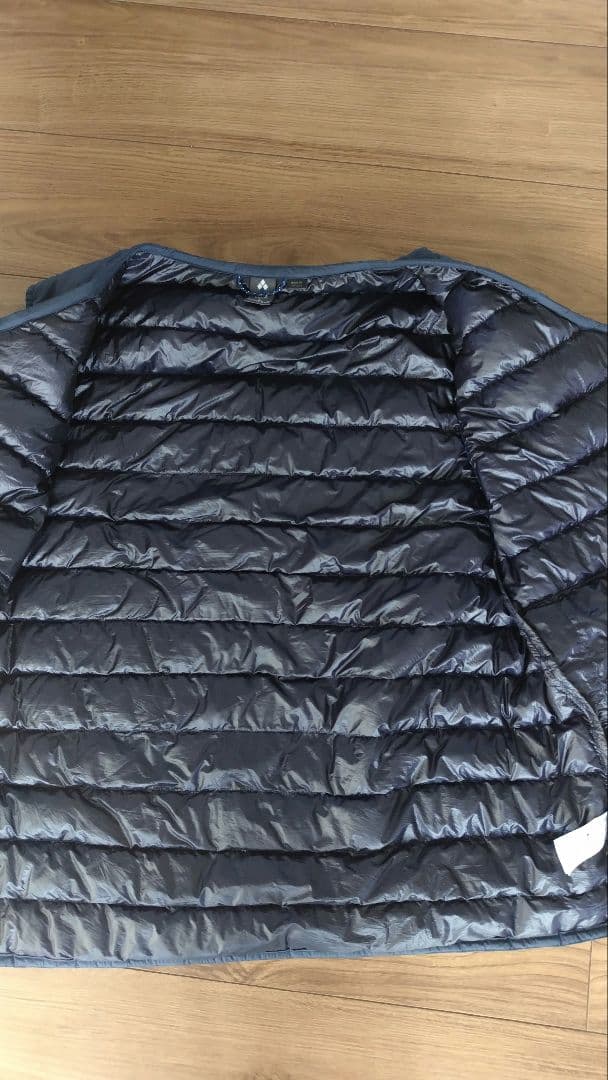 モンベル US スペリオダウン Vネックベスト メンズ ネイビー L