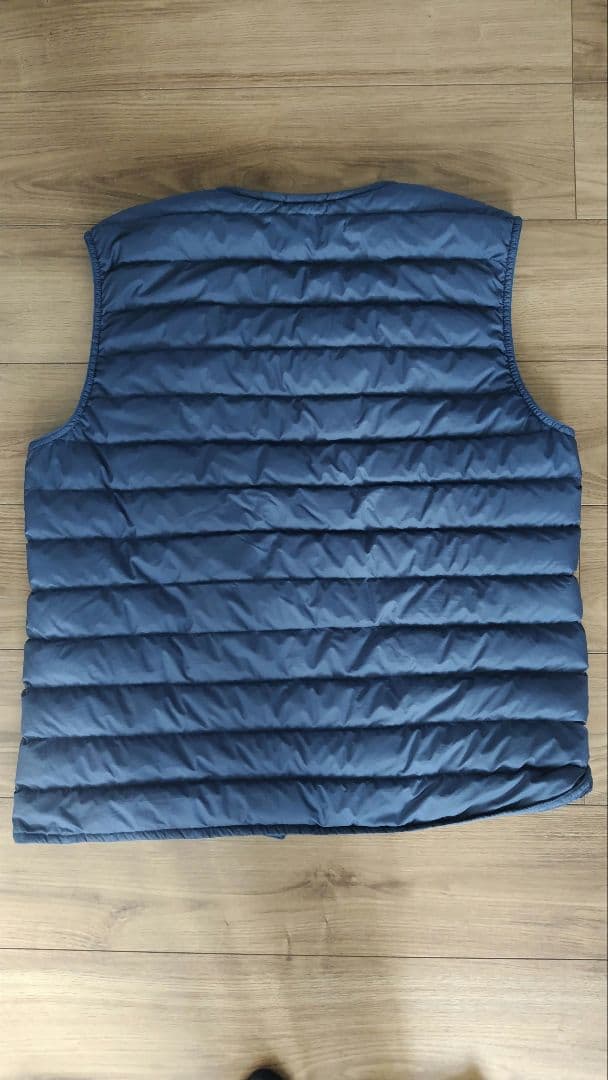 モンベル US スペリオダウン Vネックベスト メンズ ネイビー L