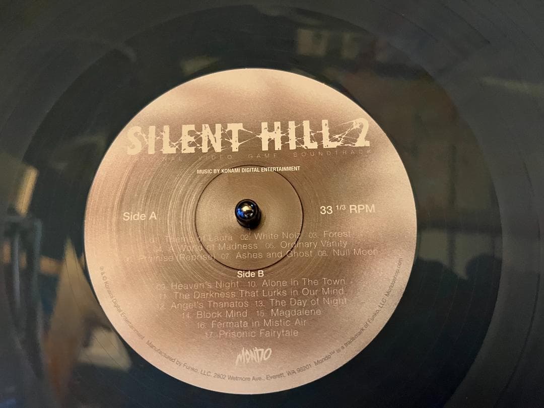 (中古)サイレントヒル2 OST アナログレコード　コナミ