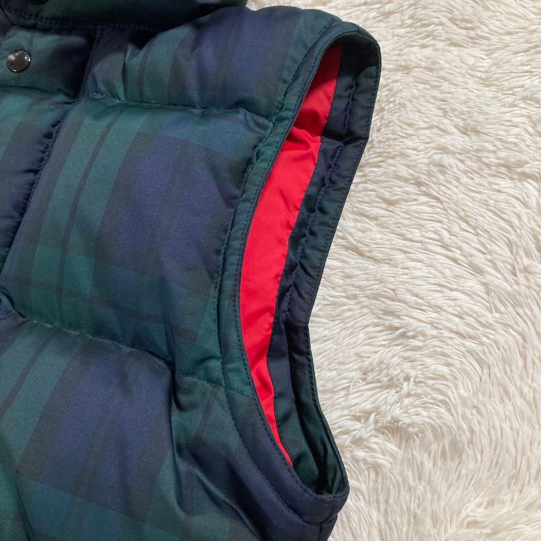 極美品 ポロバイラルフローレン ダウンベスト チェック ブラックウォッチ S