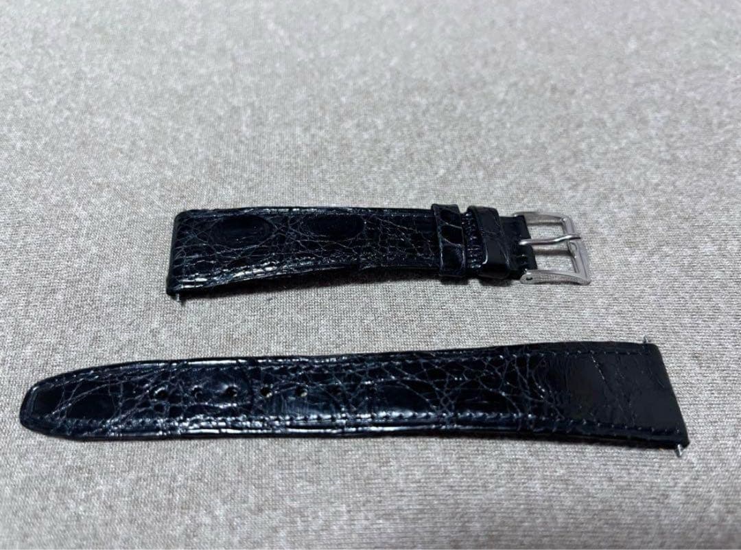 オメガ　OMEGA 純正レザーベルト　19mm　ブラック