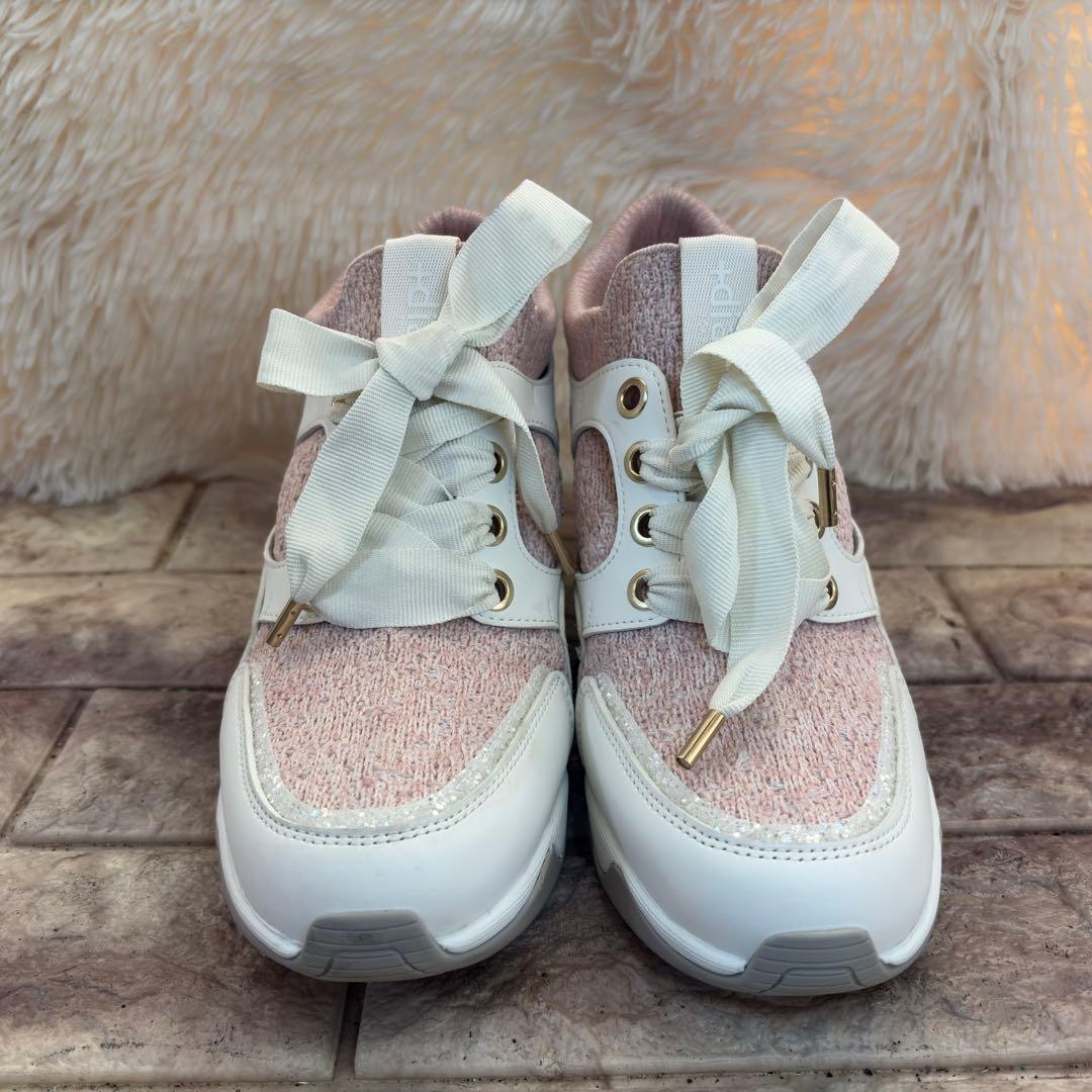 極美品　プラスダイアナ　【撥水加工】ニットコンビスニーカー 23.5cm