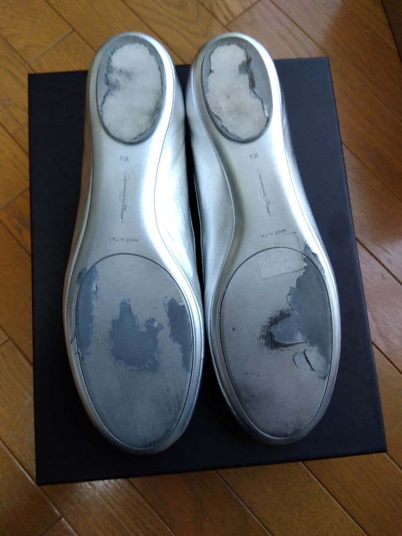 Gianvito Rossi　ジャンヴィトロッシ　フラットシューズ　シルバー