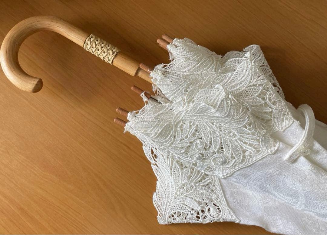 【8月末で出品終了】近沢レース　日傘　ホワイト