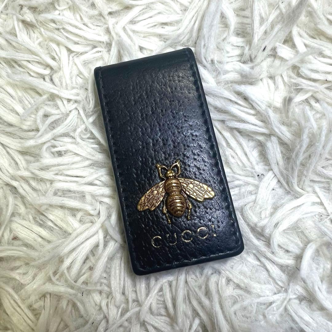 グッチ GUCCI マネークリップ ビー 蜂 レザー