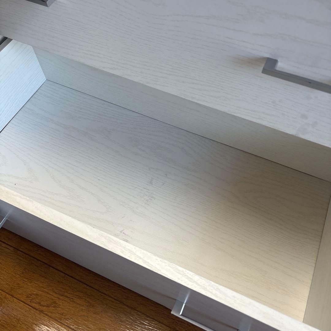 ニトリ　ホワイト 木製 チェスト 4段