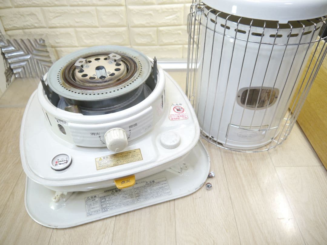 2014 ホワイト 石油ストーブ 安全ガード付き