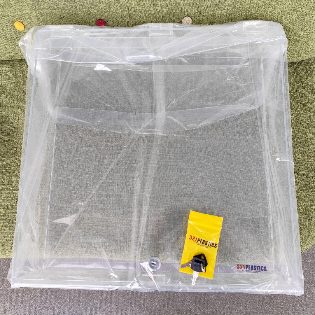 アクリルロックディスプレイケース 鍵付き ジュエリートレイ用 蓋つき