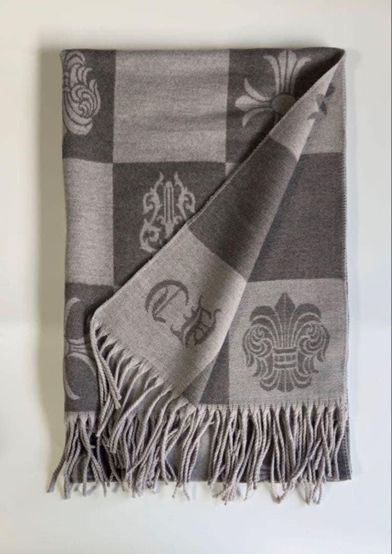 新品未使用クロムハーツ　柄クロスchダガー大判カミシアストールマフラー