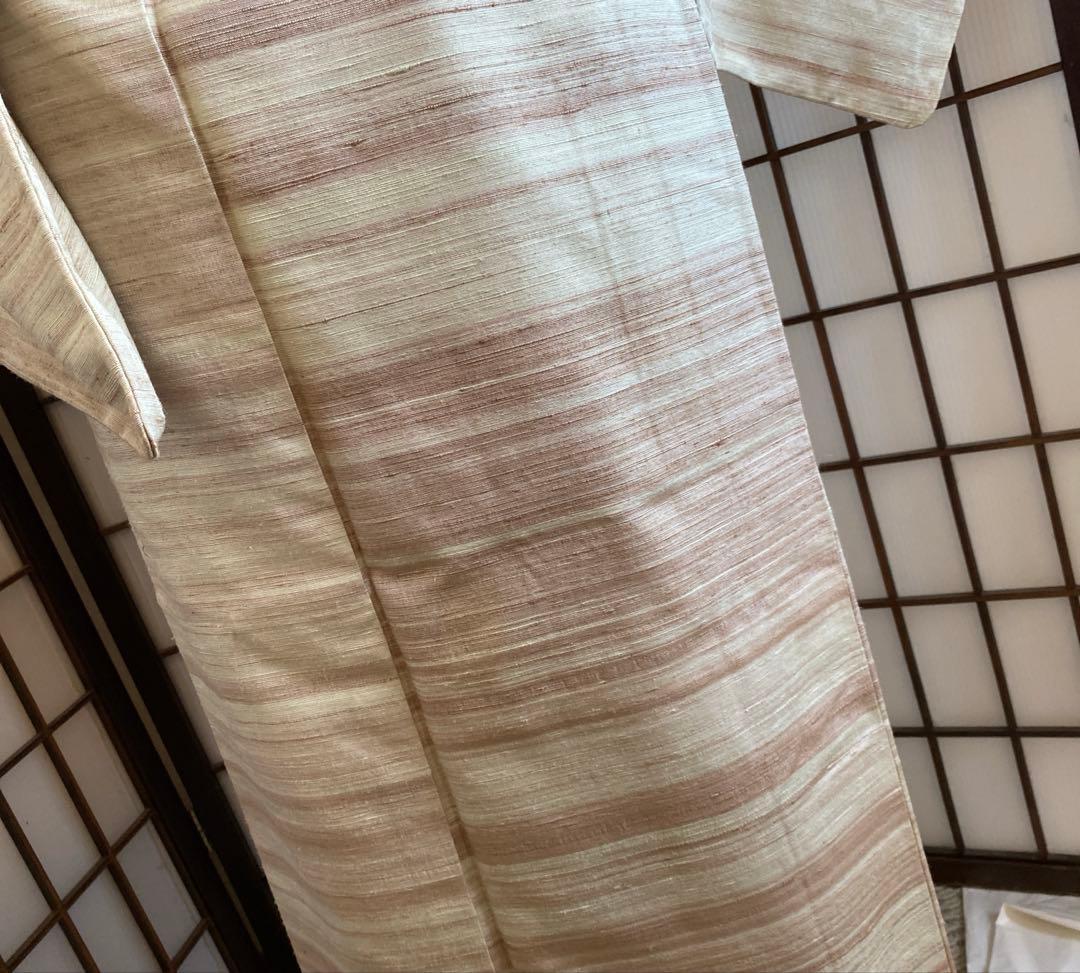 郡上紬　真綿紬　草木染　アイボリー