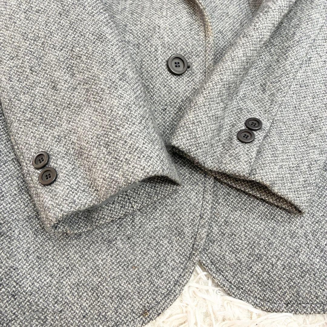 Christian Dior グレー ウール混 テーラードジャケット M