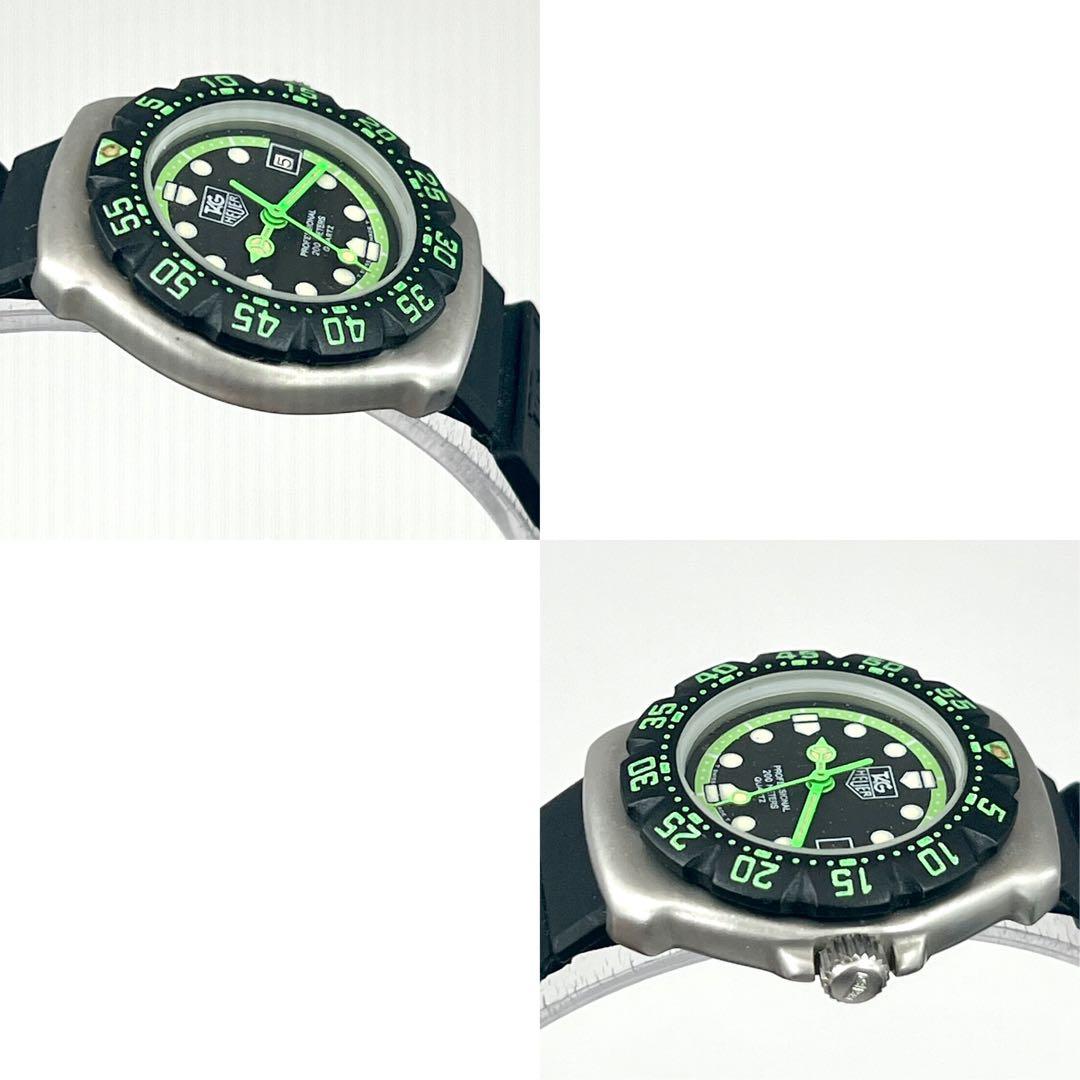 希少✨　タグホイヤー　ブラック文字盤　グリーン　フォーミュラ1 純正ベルト