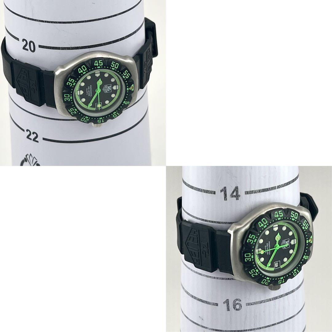 希少✨　タグホイヤー　ブラック文字盤　グリーン　フォーミュラ1 純正ベルト