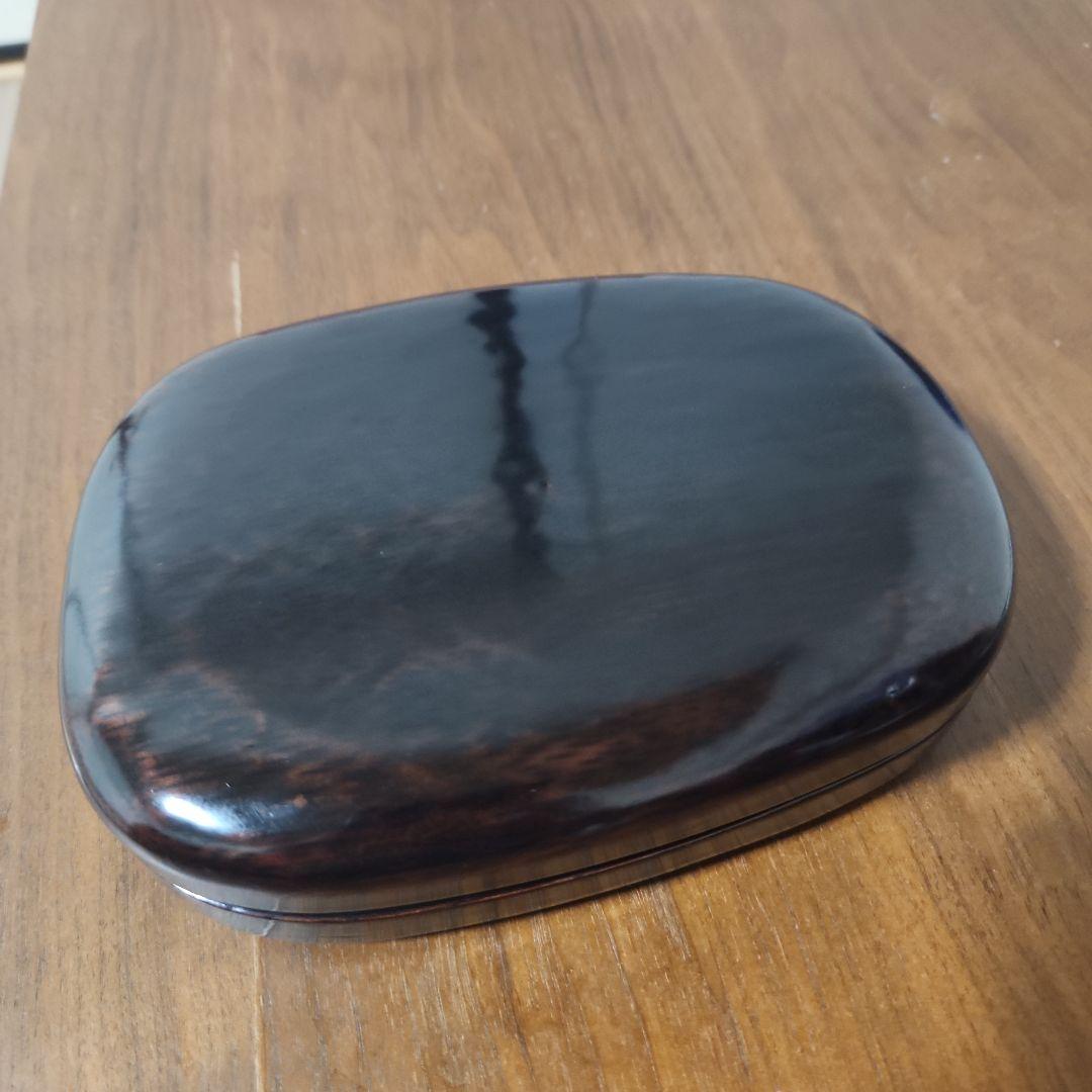 端渓硯 彫花楕円瑞雲硯 6吋