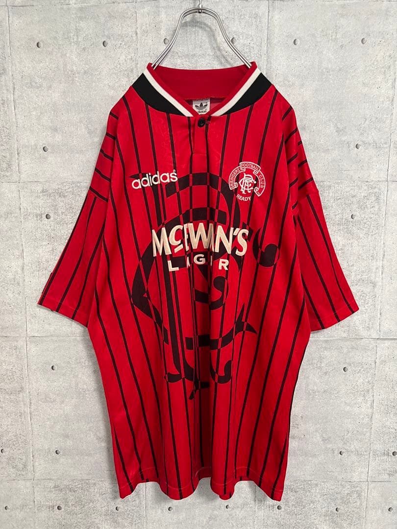グラスゴーレンジャーズ限定品アウェイ半袖ユニフォーム　スコットランド 赤　刺繍.