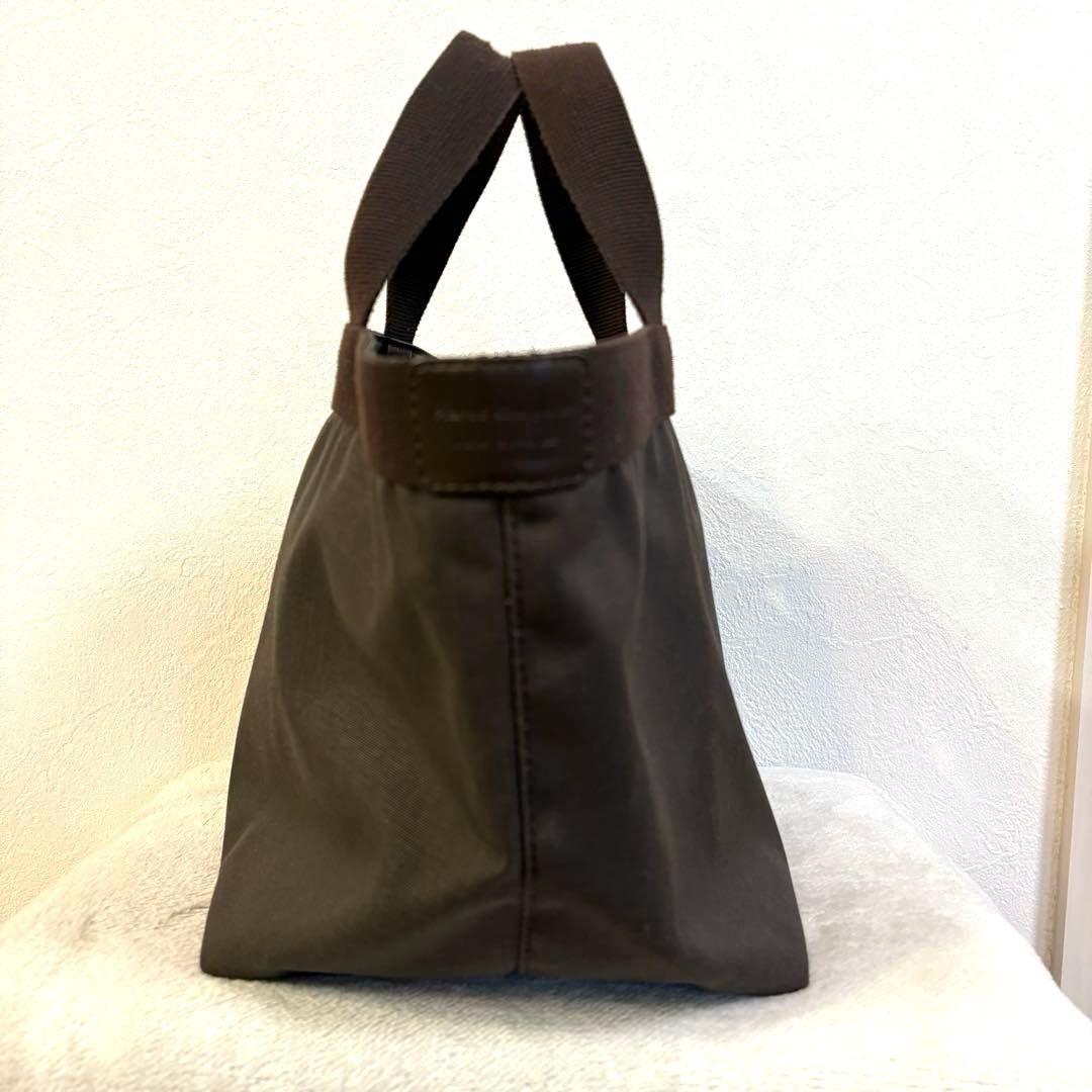 【美品】エルベシャプリエ 707c ノワール　モカ　舟形 トートバッグ M