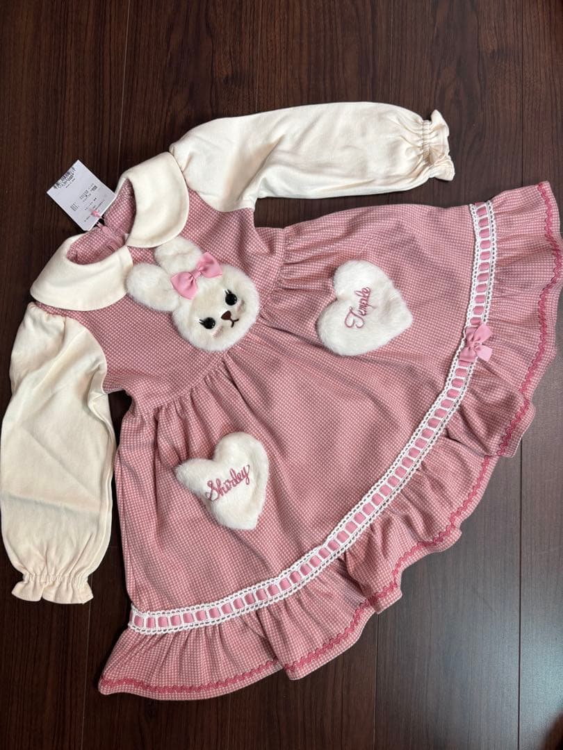 シャーリーテンプルうさぎ千鳥ジャガードワンピース