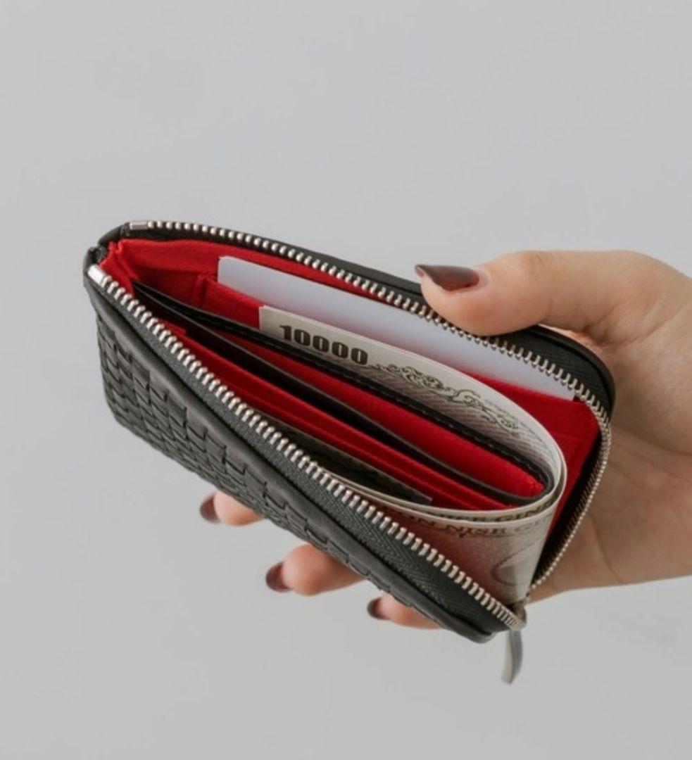 【kawa-kawa(カワカワ)】NO1421 meshL字mini折り財布