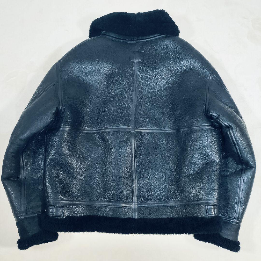 【極希少】AVIREX B-3 ムートンジャケット 黒 44 ビッグサイズ