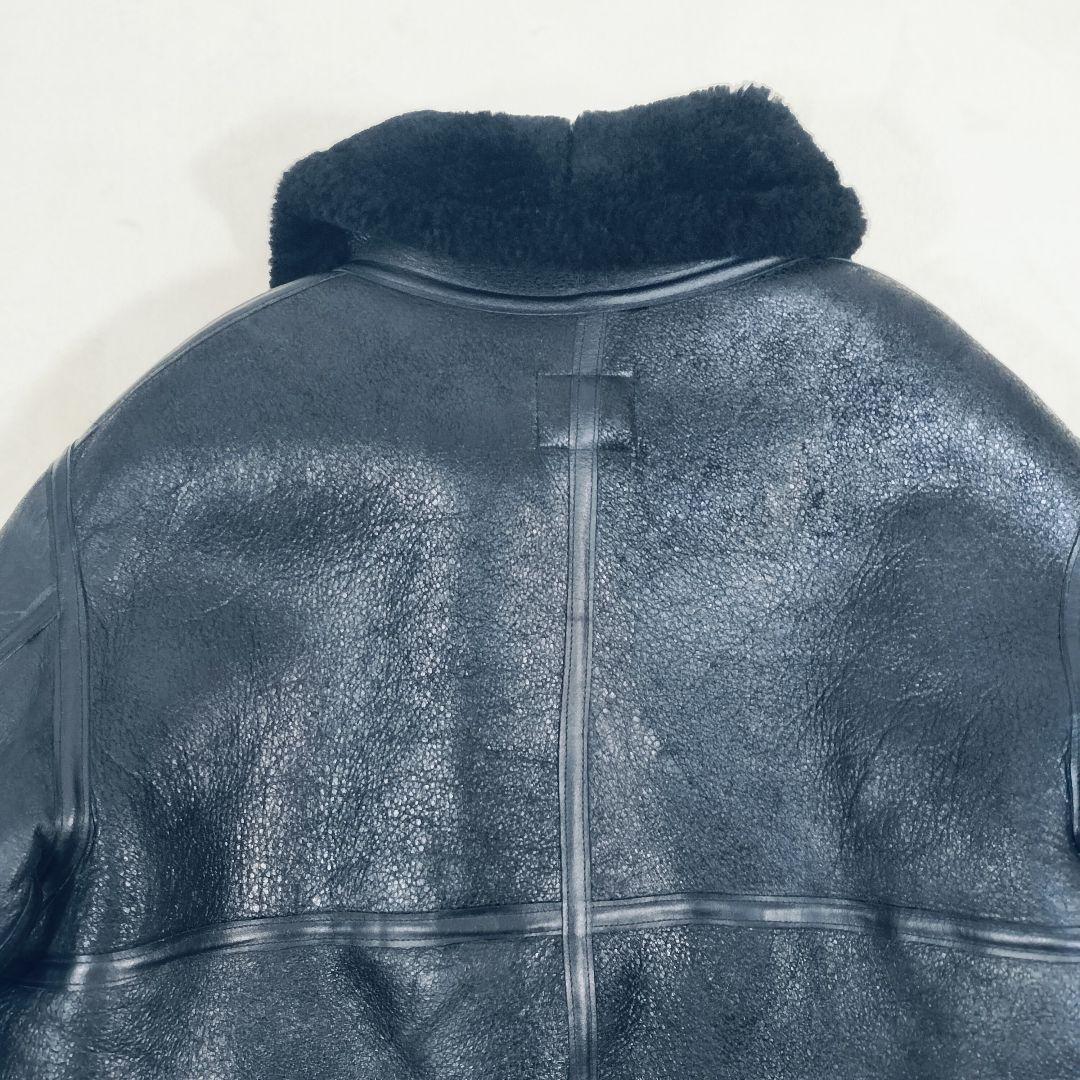 【極希少】AVIREX B-3 ムートンジャケット 黒 44 ビッグサイズ