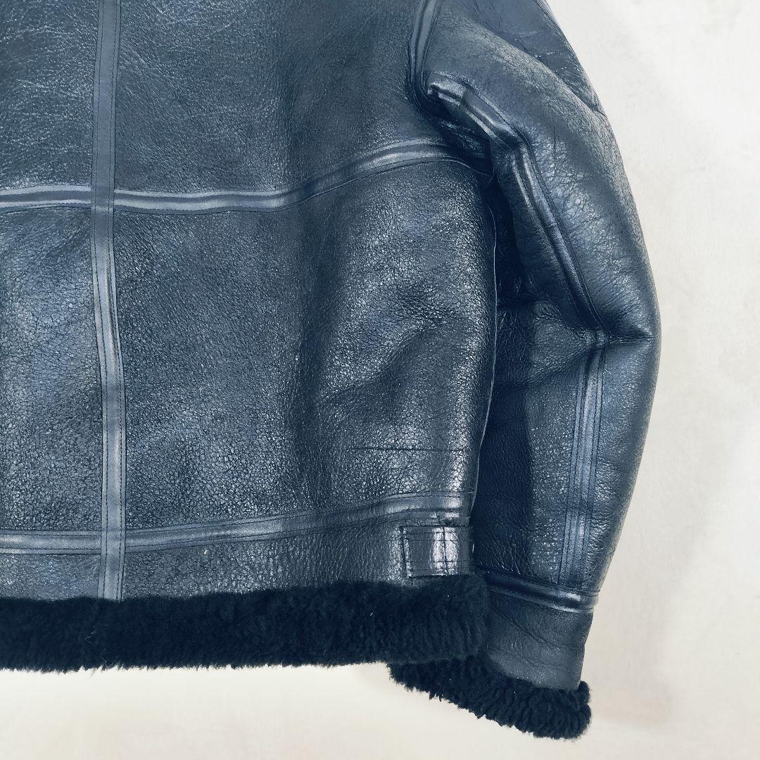 【極希少】AVIREX B-3 ムートンジャケット 黒 44 ビッグサイズ