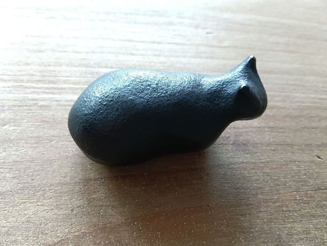 MIKIMOTO 猫の文鎮 「以猫伝心」 南部鉄器