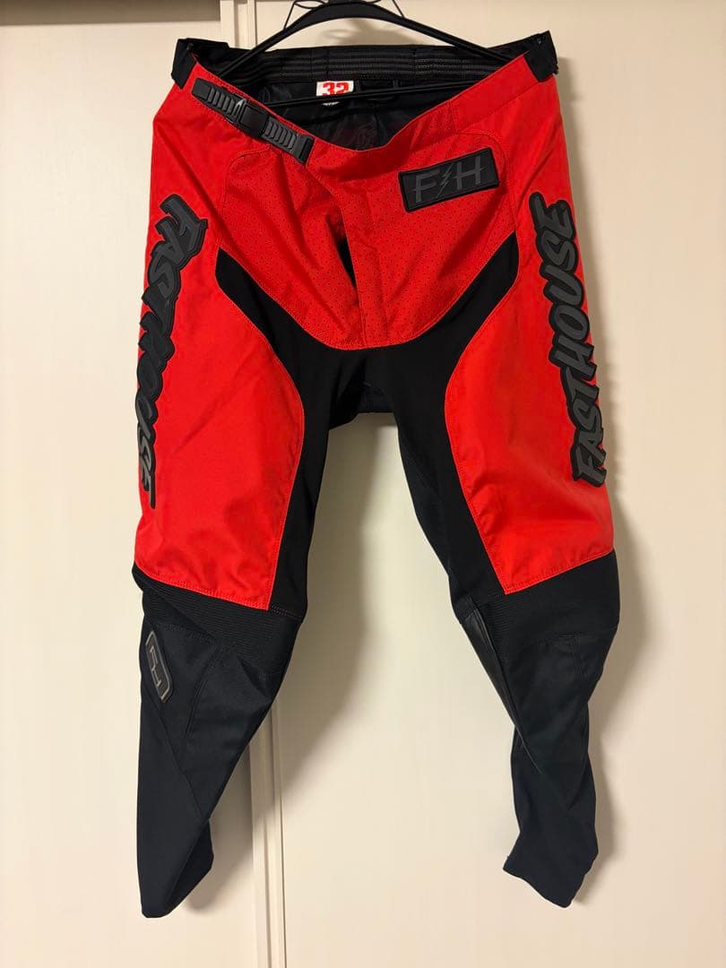 Fasthouse モトクロスパンツ 、ジャージ　赤黒