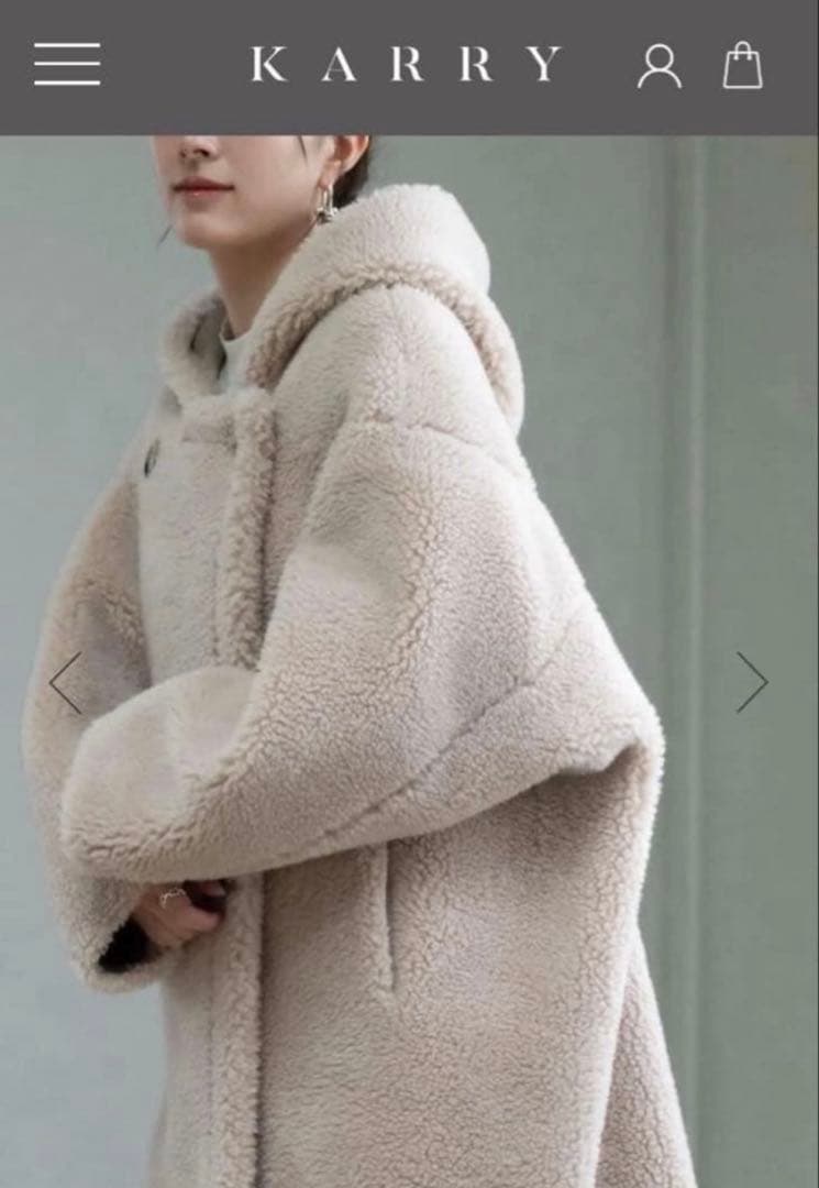 専用です！！！新品未使用 KARRY ロングボアコート ベージュ オーバーサイズ