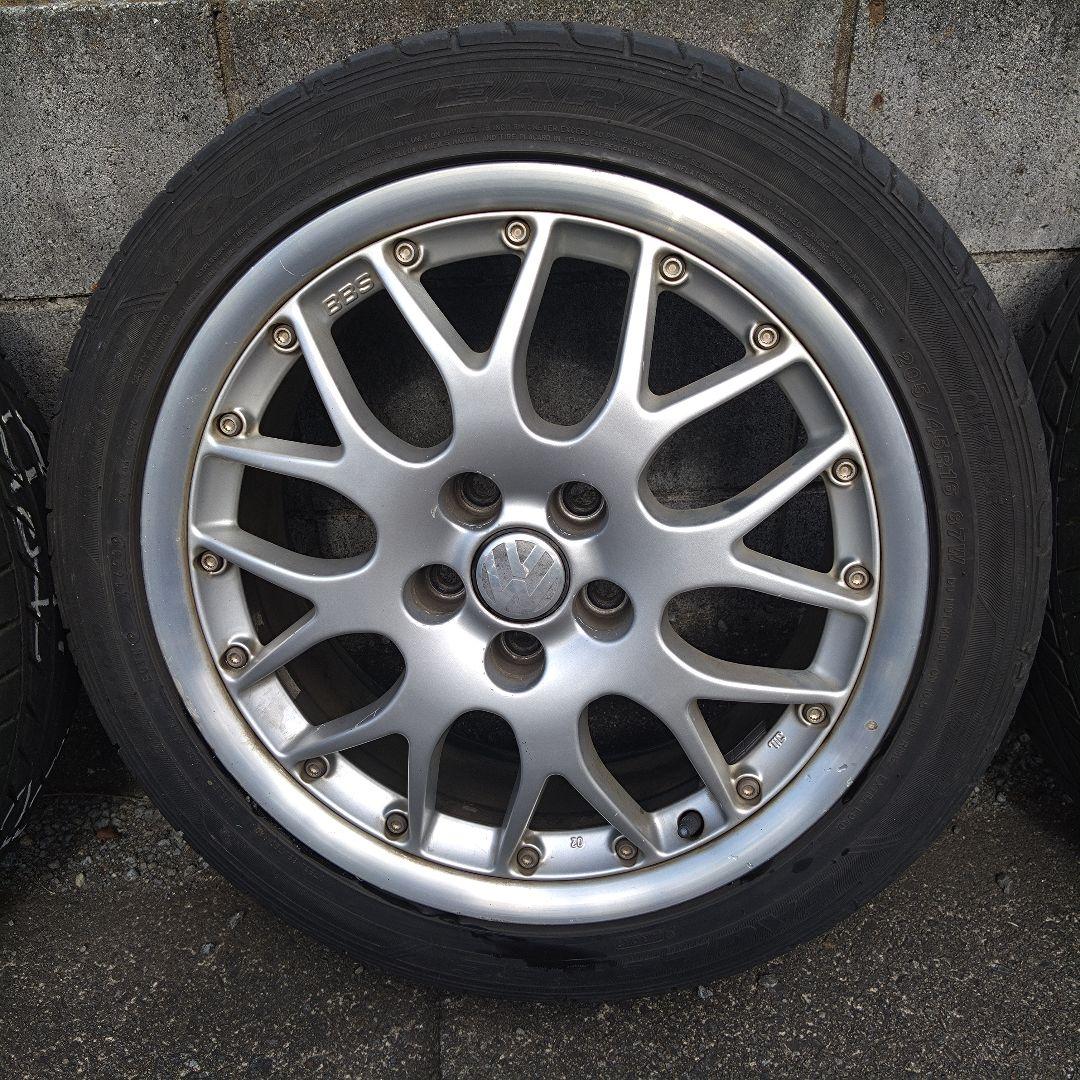 送料込 VW BBS 16インチ 4本ホイール＆タイヤセット PCD100 ポロ