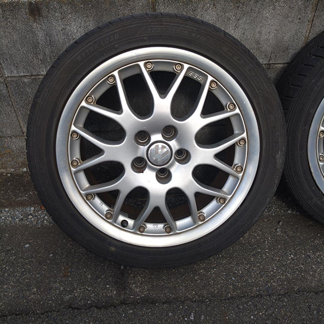 送料込 VW BBS 16インチ 4本ホイール＆タイヤセット PCD100 ポロ