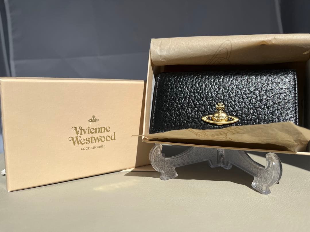 超美品✨ヴィヴィアンウエストウッド　オーヴ　本革レザー　キーケース　鍵　6連　黒