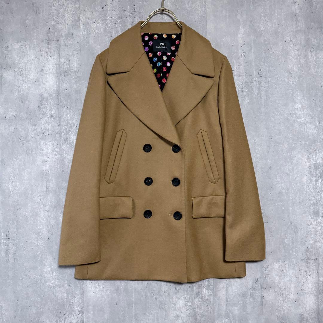 美品✨PS ポールスミス ダブルブレスト ウールPコート キャメル 42 ドット