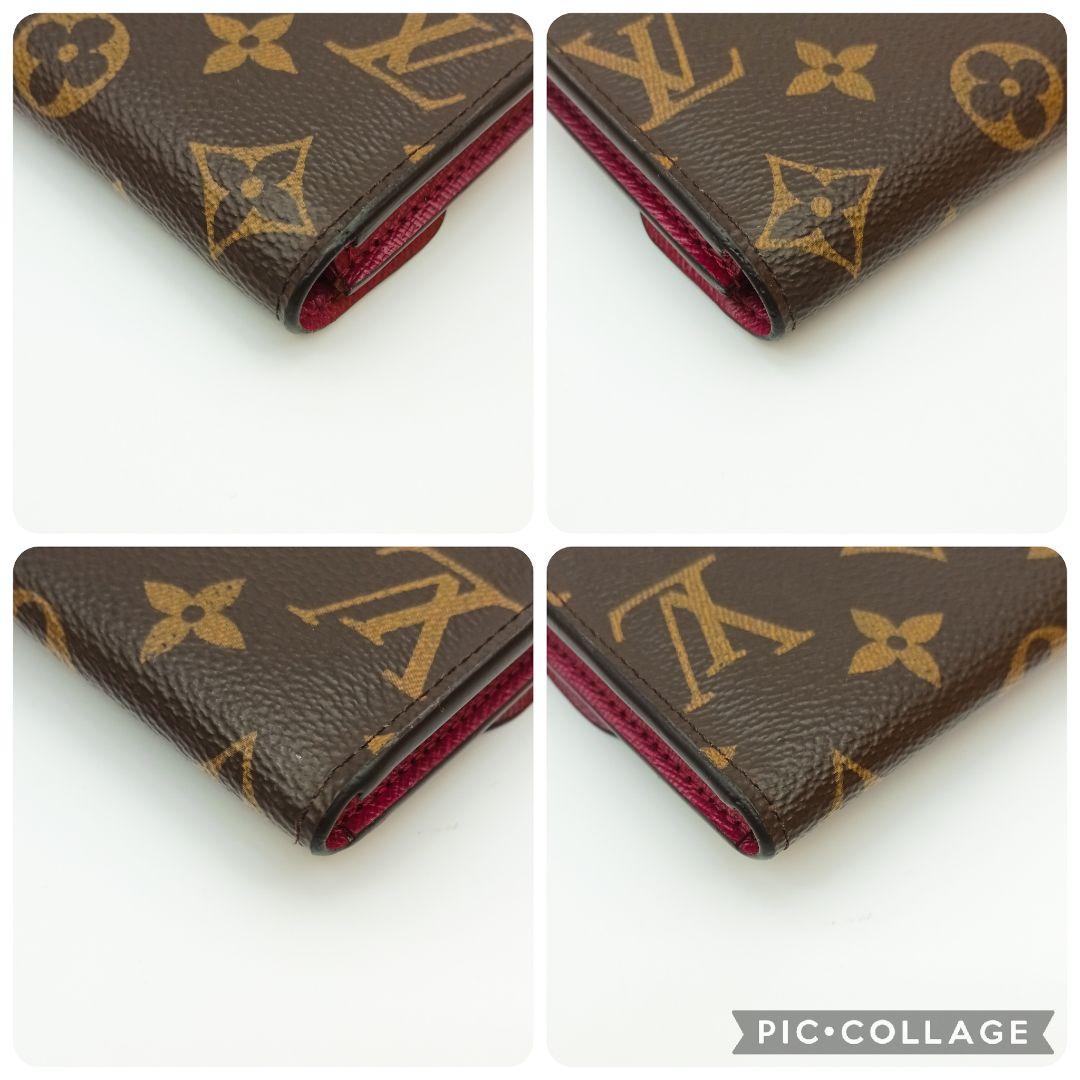 【美品S】ルイヴィトン　ポルトモネロザリ　モノグラム　フューシャ　ケース