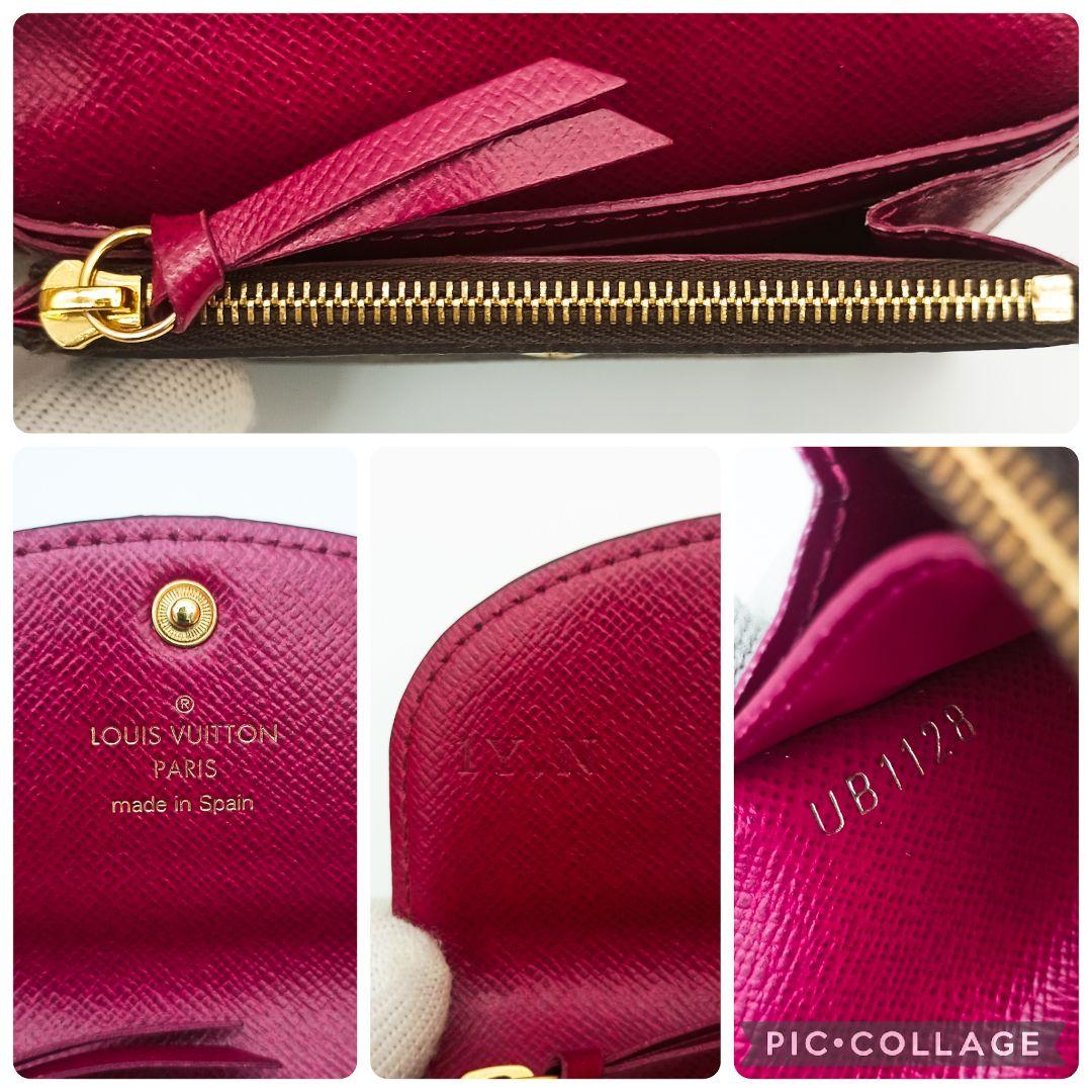 【美品S】ルイヴィトン　ポルトモネロザリ　モノグラム　フューシャ　ケース
