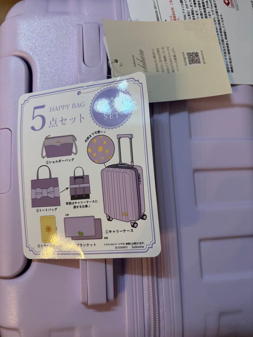 ラプンツェルキャリーケース ハッピーバッグ5点セットしまむらちはるさんコラボ