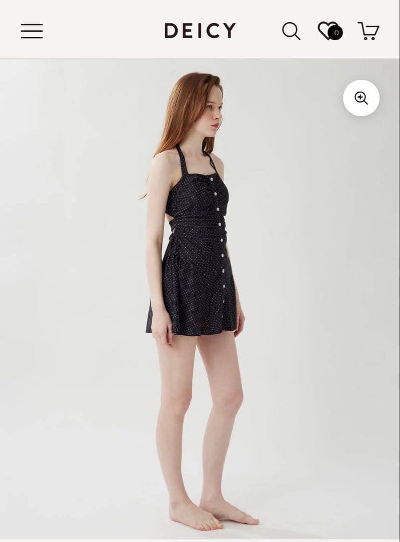 【新品未使用】DEICYドットワンピスイムウェア