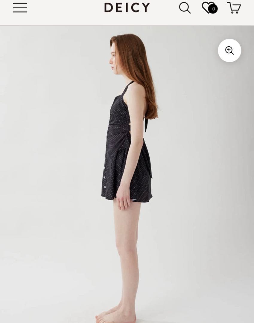【新品未使用】DEICYドットワンピスイムウェア