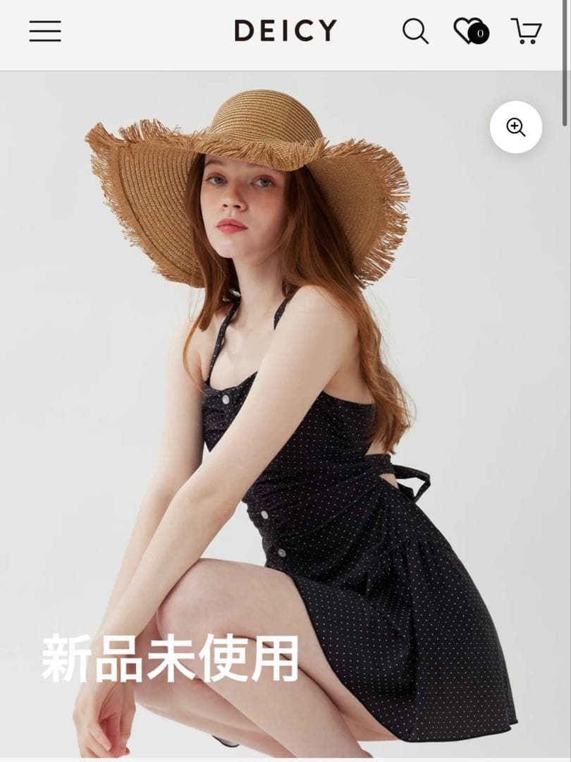 【新品未使用】DEICYドットワンピスイムウェア