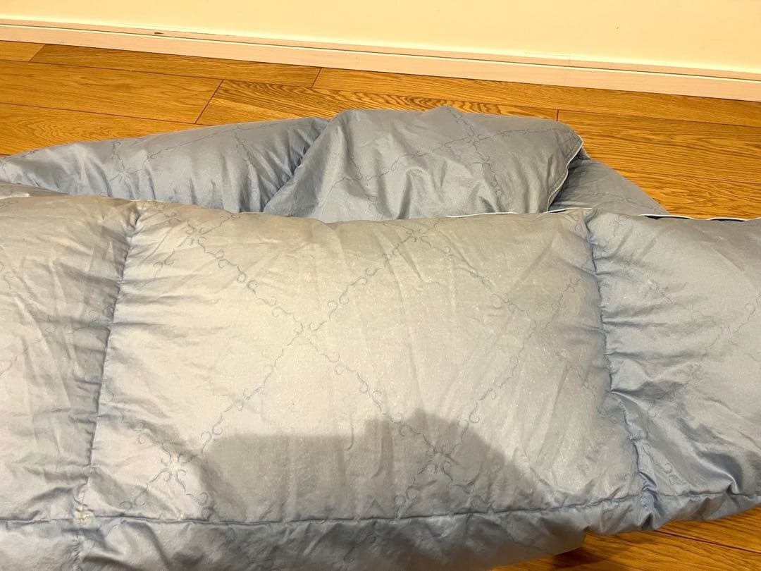 羽毛布団の老舗 IWATA製 ダブル 側生地 綿100 日本製