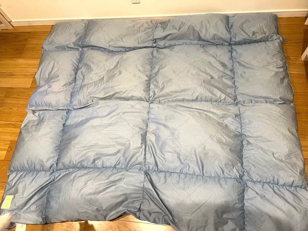 羽毛布団の老舗 IWATA製 ダブル 側生地 綿100 日本製