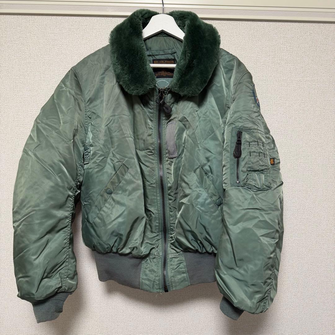 90s ALPHA B-15D USA 50s 復刻 フライトジャケット XL
