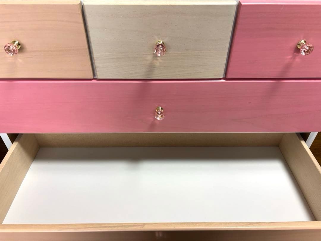 ※引き取り限定※ ニトリ　チェスト　タンス　ローチェスト　ピンク