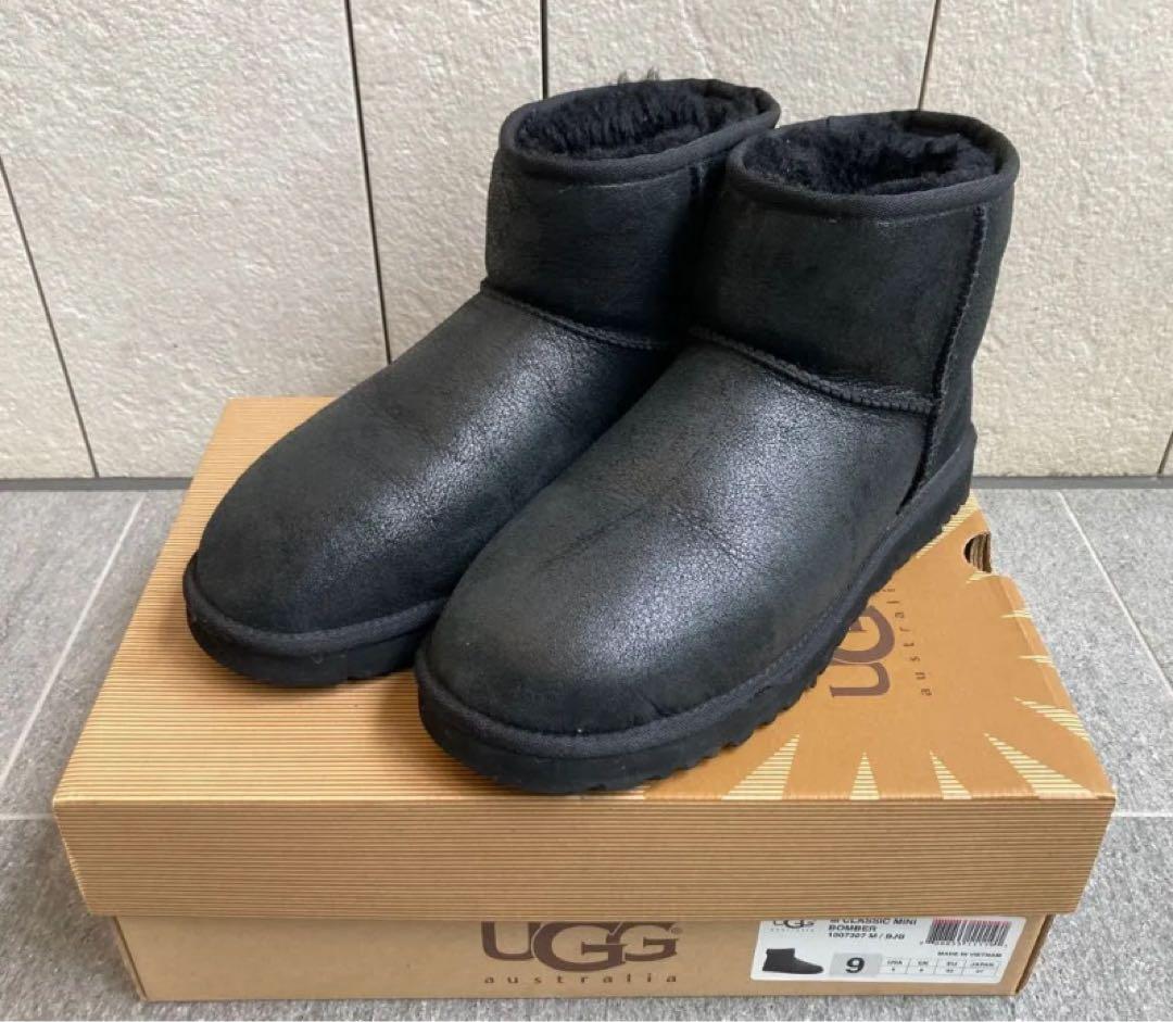 UGGアグムートンブーツ メンズ サイズ9 27cm ブラック