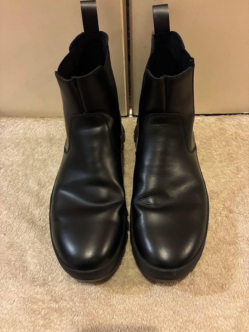 美品ZARA vibramソール サイドゴアブーツ ブラック 黒 29 厚底